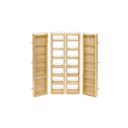 Rev-A-Shelf Maple Veneer, Light Brown, 12 in W, 51 in H, 7.5 in L, Light Brown 4WP18-51-KIT